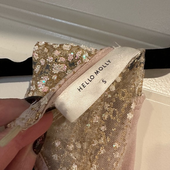 Dusty pink Hello Molly embellished dress size XS - Picture 3 of 5